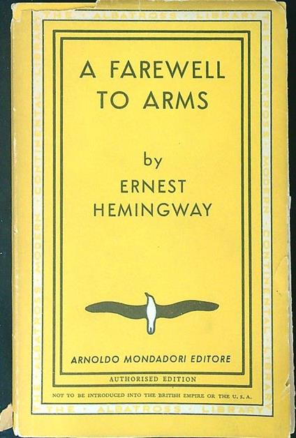 A farewell to arms - Ernest Hemingway - copertina