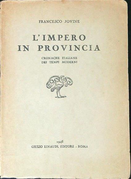 L' impero in provincia - Francesco Jovine - copertina