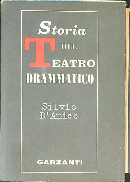 Storia del teatro drammatico - Silvio D'Amico - copertina