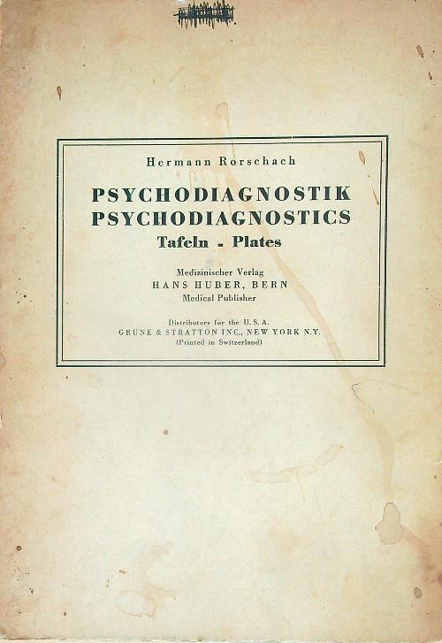Psychodiagnostik Psychodiagnostics. Tafeln-Plates - Hermann 