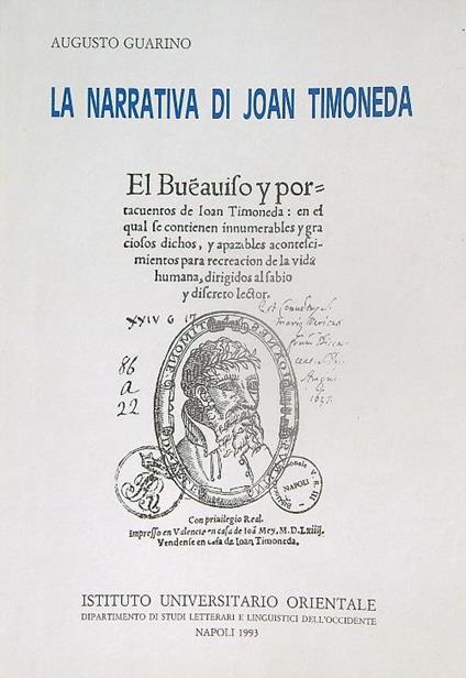 La narrativa di Joan Timoneda - Augusto Guarino - copertina