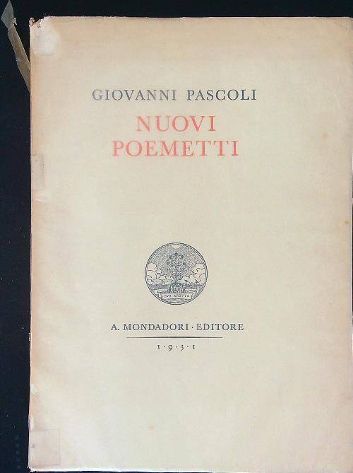 Nuovi poemetti - Giovanni Pascoli - copertina