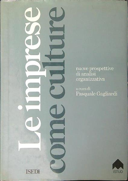 Le  imprese come culture - Pasquale Gagliardi - copertina