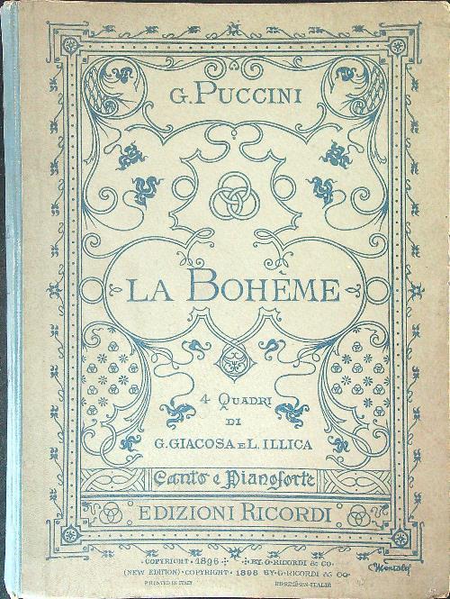 La  Boheme - Giacomo Puccini - copertina