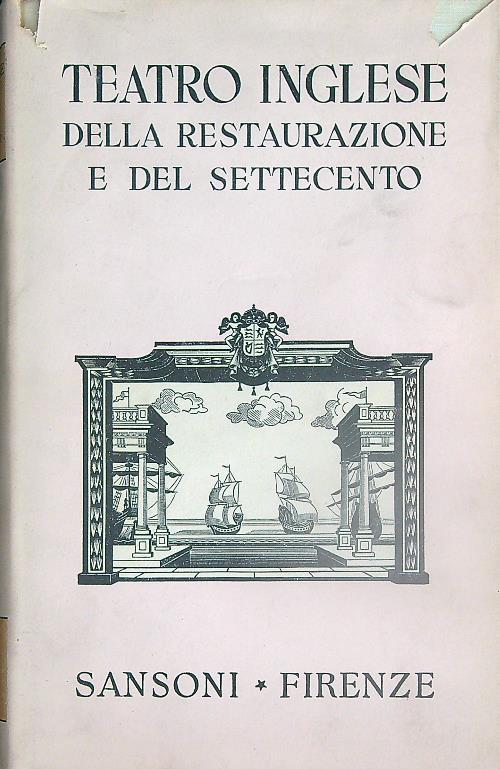 Teatro inglese della Restaurazione e del Settecento - copertina