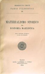 Materialismo storico ed economia marxistica