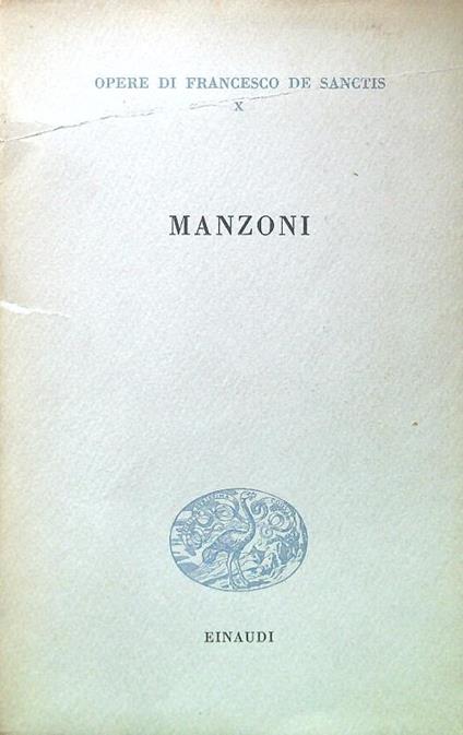 Manzoni - Francesco De Sanctis - copertina