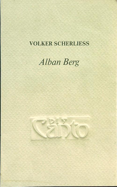 Alban Berg - Volker Scherliess - copertina