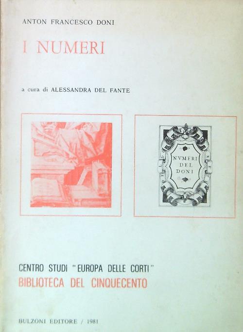 I numeri - Anton Francesco Doni - copertina