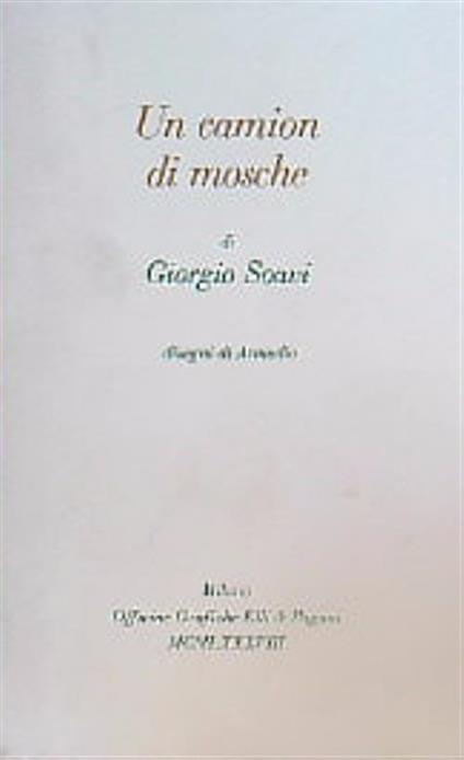 Un camion di mosche - Giorgio Soavi - copertina