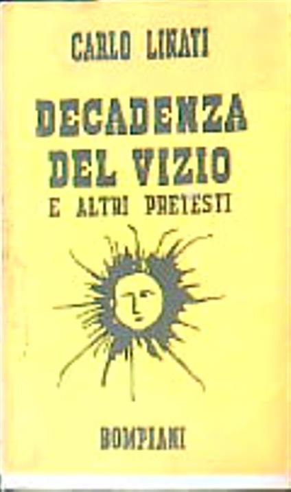 Decadenza del vizio e altri pretesti - Carlo Linati - copertina