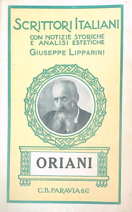 Alfredo Oriani 1852-1909 - Giuseppe Lipparini - copertina