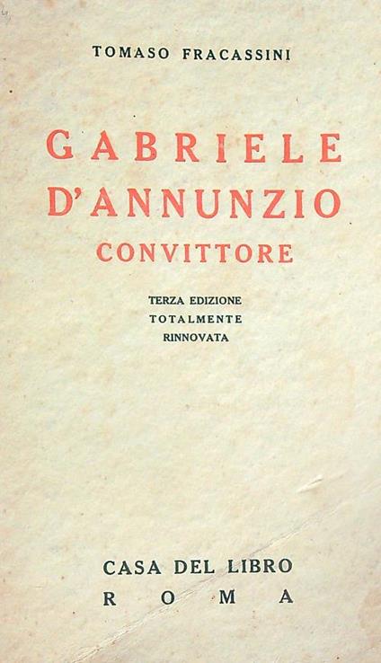 Gabriele D'Annunzio convittore - Tomaso Fracassini - copertina