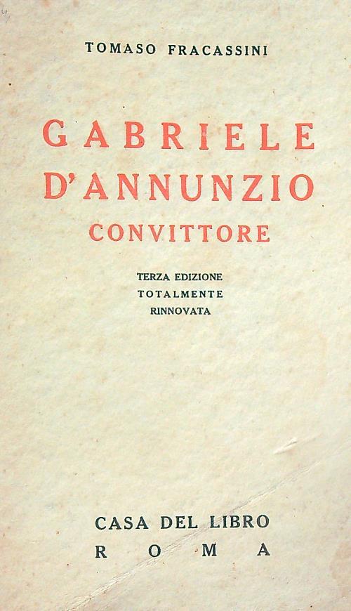 Gabriele D'Annunzio convittore - Tomaso Fracassini - copertina