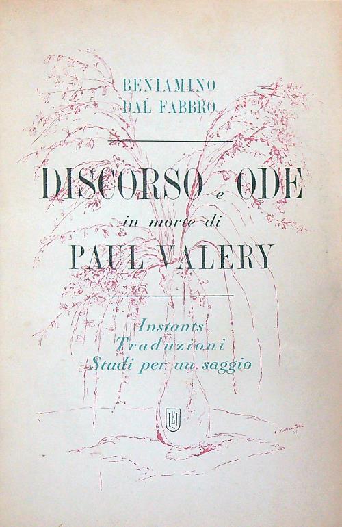 Discorso e ode in morte di Paul Valery - Beniamino Dal Fabbro - copertina