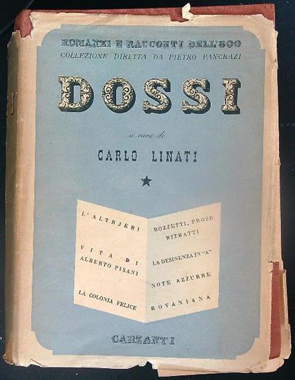 Dossi - Carlo Linati - copertina