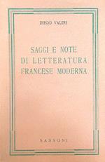 Saggi e note di letteratura francese moderna