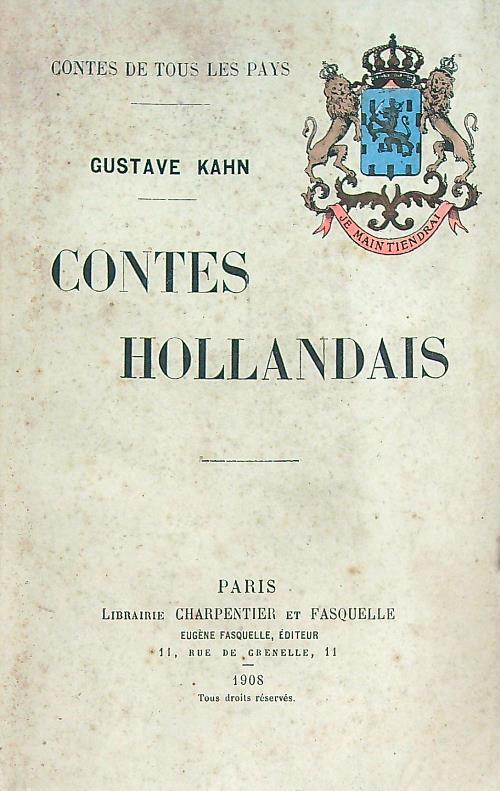 Contes Hollandais - Gustave Kahn - copertina