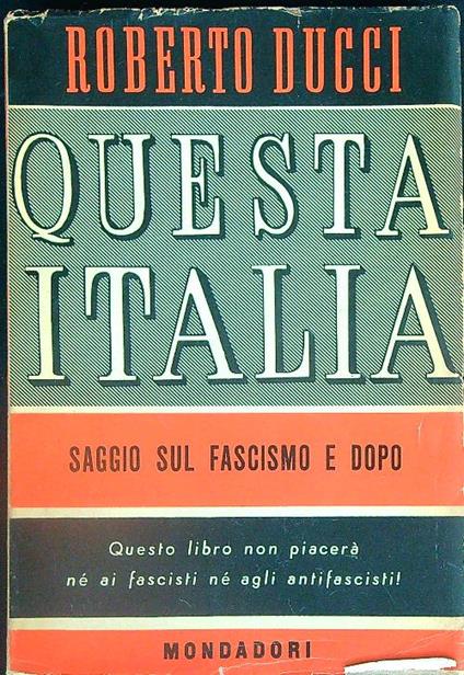 Questa italia - Roberto Ducci - copertina