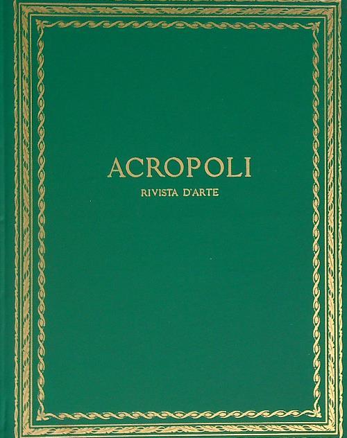 Acropoli rivista d'arte 1960-1961 - copertina