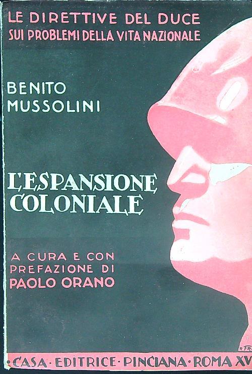 L' espansione coloniale - Benito Mussolini - copertina