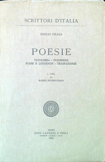 Poesie - Emilio Praga - copertina