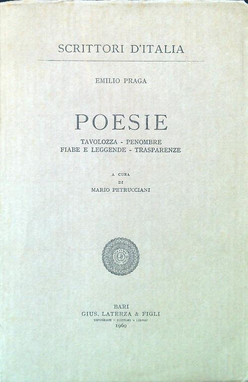 Poesie - Emilio Praga - copertina