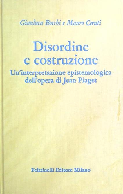 Disordine e costruzione - Gianluca Bocchi - copertina