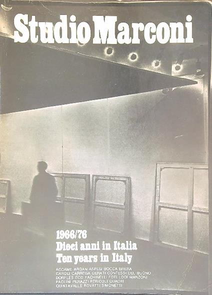 Studio Marconi 1966/76. Dieci anni in Italia. Ten years in Italy - copertina