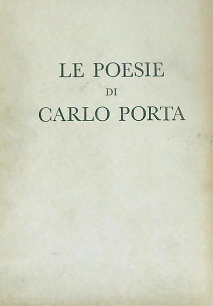 Le poesie - Carlo Porta - copertina