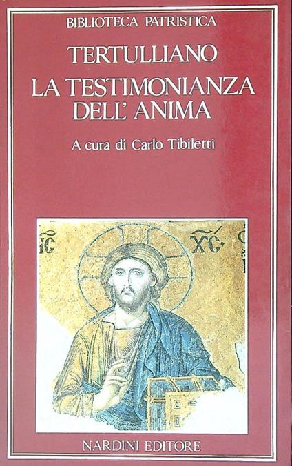 La testimonianza dell'anima - Tertulliano - copertina