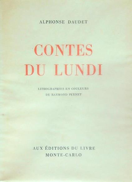 Contes du lundi - Alphonse Daudet - copertina