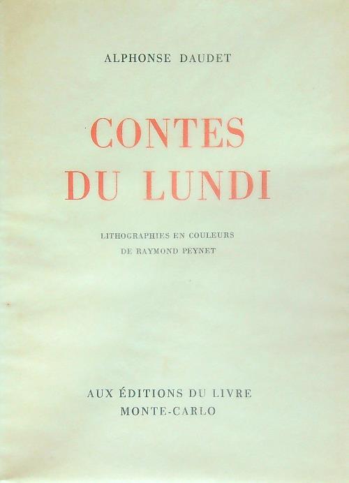 Contes du lundi - Alphonse Daudet - copertina