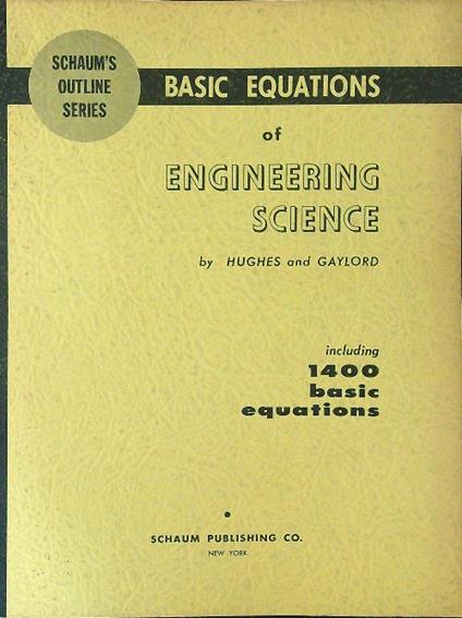 Basic equations of engineering science - Hughes - copertina