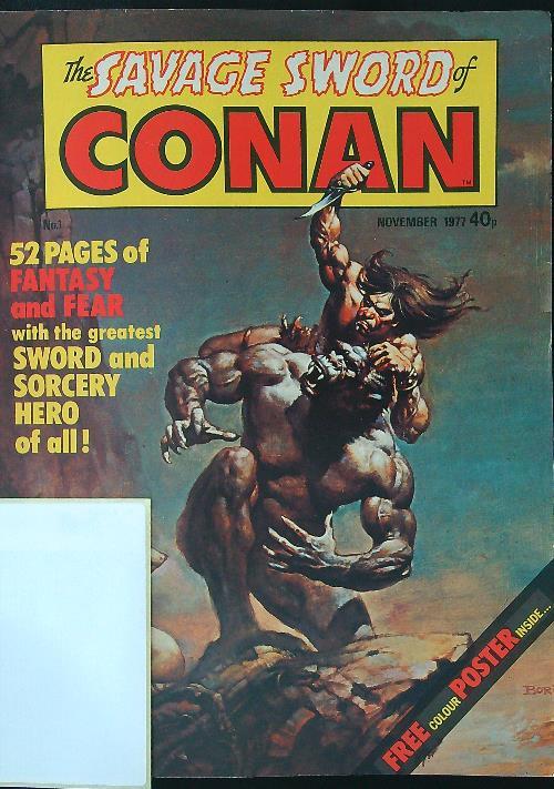 The savage sword of Conan no 1 / Novembre 1977 - copertina