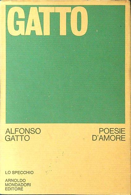 Poesie d'amore - Alfonso Gtto - copertina