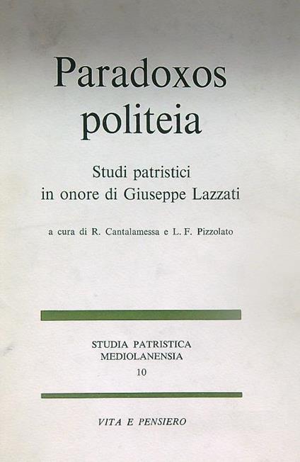 Paradoxos politeia - R. Cantalamessa - copertina