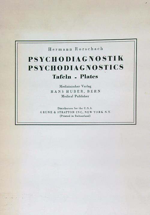 Psychodiagnostik. Psychodiagnostics. Tafeln - Plates - Hermann