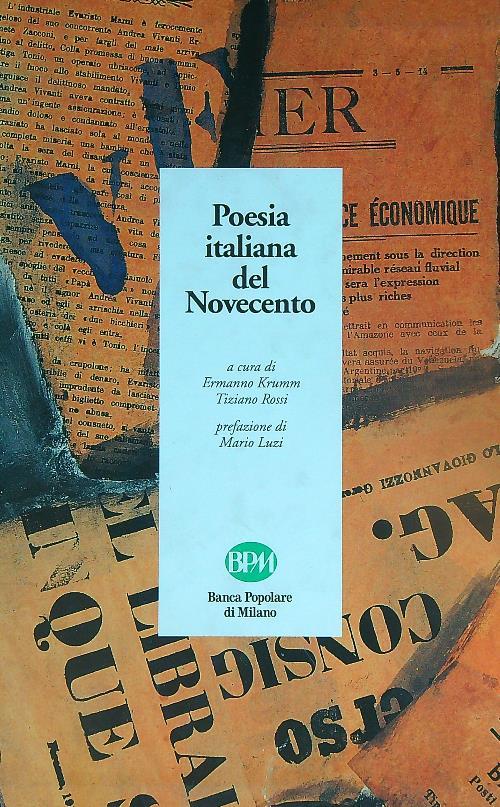 Poesia italiana del novecento - copertina