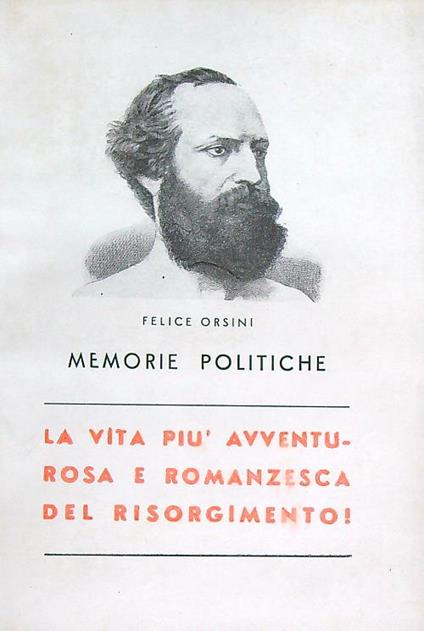 Memorie politiche - Felice Orsini - copertina