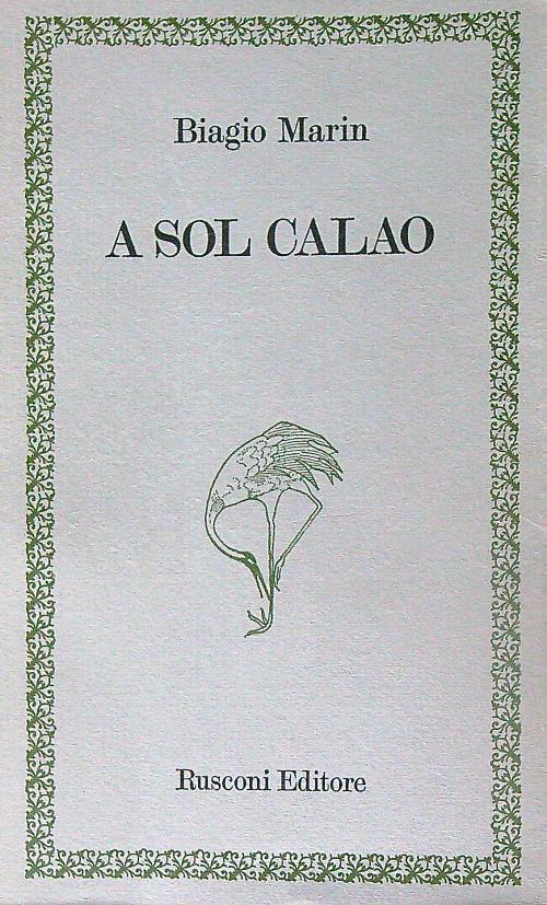 sol calao - Biagio Marin - copertina