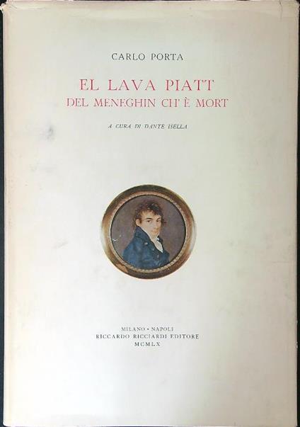 El  lava piatt del meneghin ch'è mort - Carlo Porta - copertina