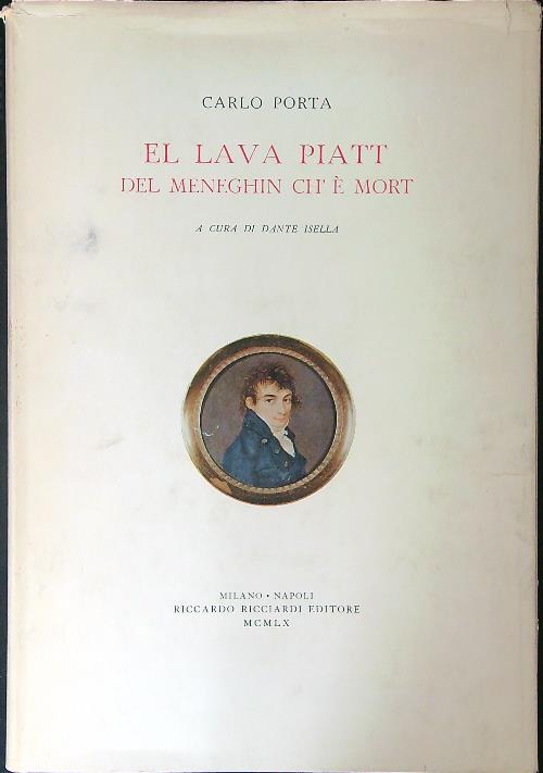 El  lava piatt del meneghin ch'è mort - Carlo Porta - copertina