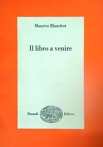 Il libro a venire - Maurice Blanchot - copertina