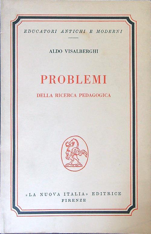 Problemi - Aldo Visalberghi - copertina