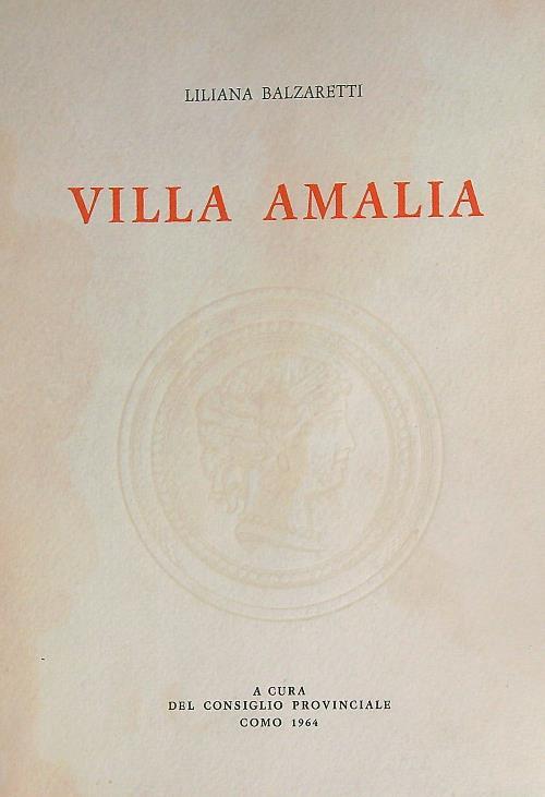 Villa Amalia - Liliana Balzaretti - copertina