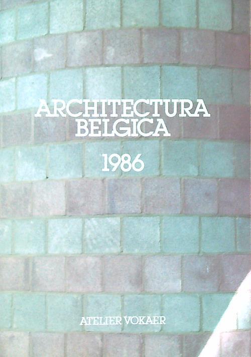 Architectura belgica 1986 - copertina