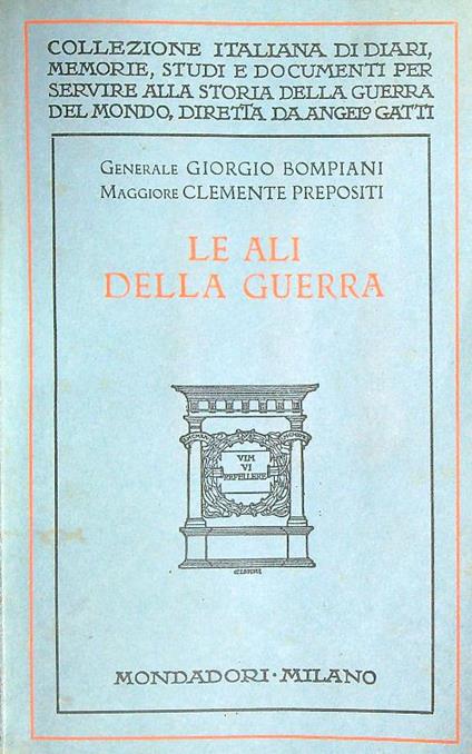 Le ali della guerra - Giorgio Bompiani - copertina