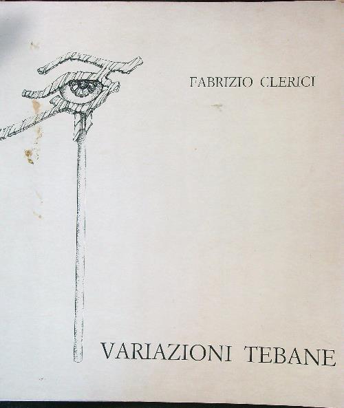 Variazioni Tebane - Fabrizio Clerici - copertina