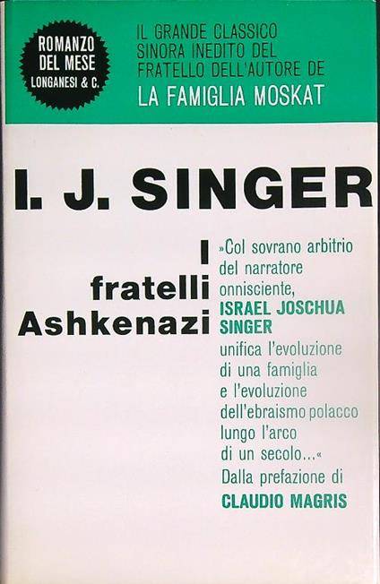 I fratelli Ashkenazi - I.J. Singer - copertina